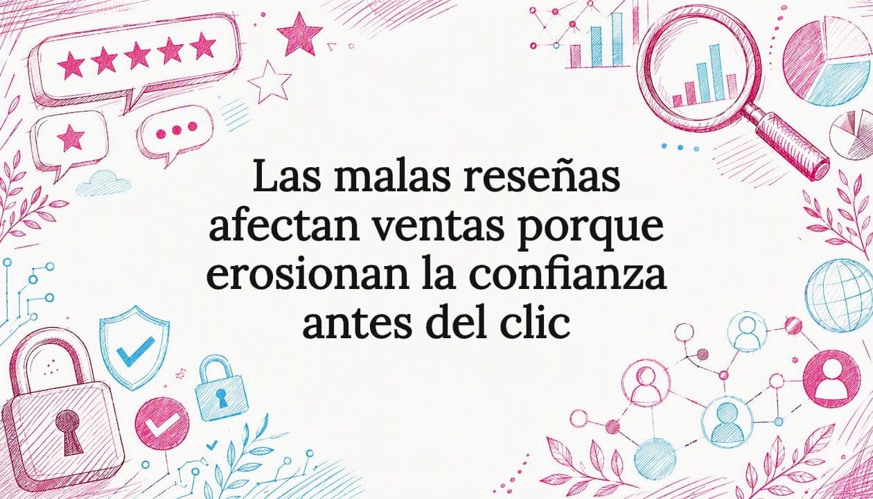 Las malas reseñas afectan ventas porque erosionan la confianza antes del clic