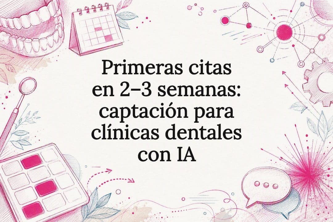 Primeras citas en 2–3 semanas: captación para clínicas dentales con IA
