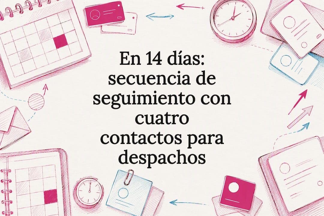 En 14 días: secuencia de seguimiento con cuatro contactos para despachos