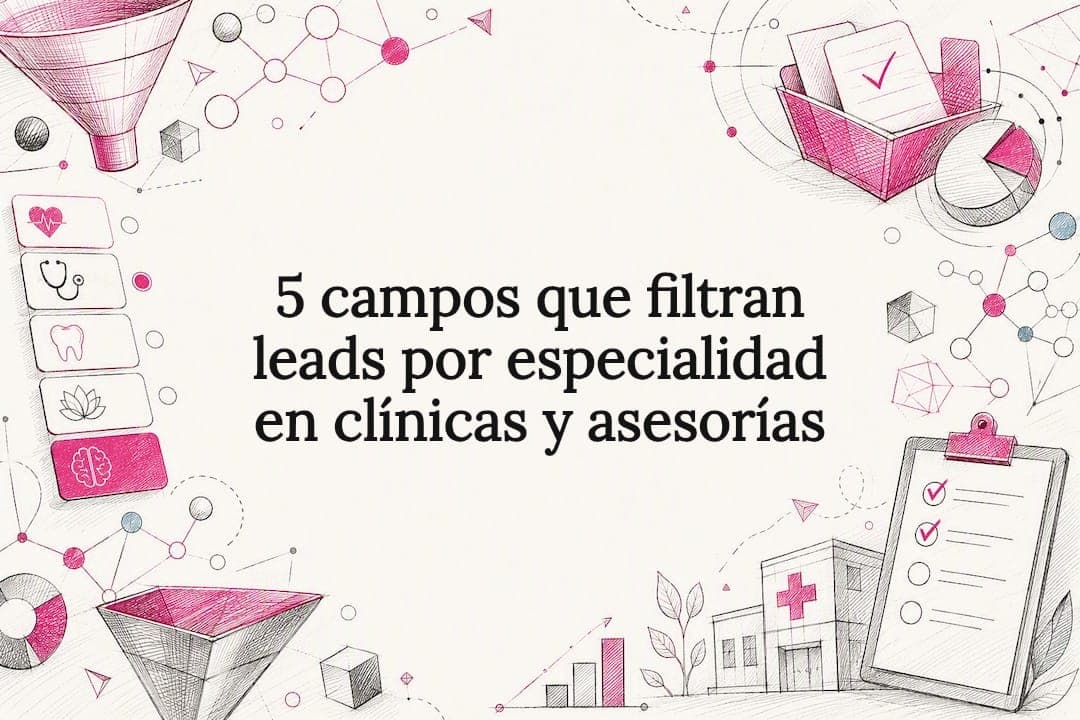 5 campos que filtran leads por especialidad en clínicas y asesorías