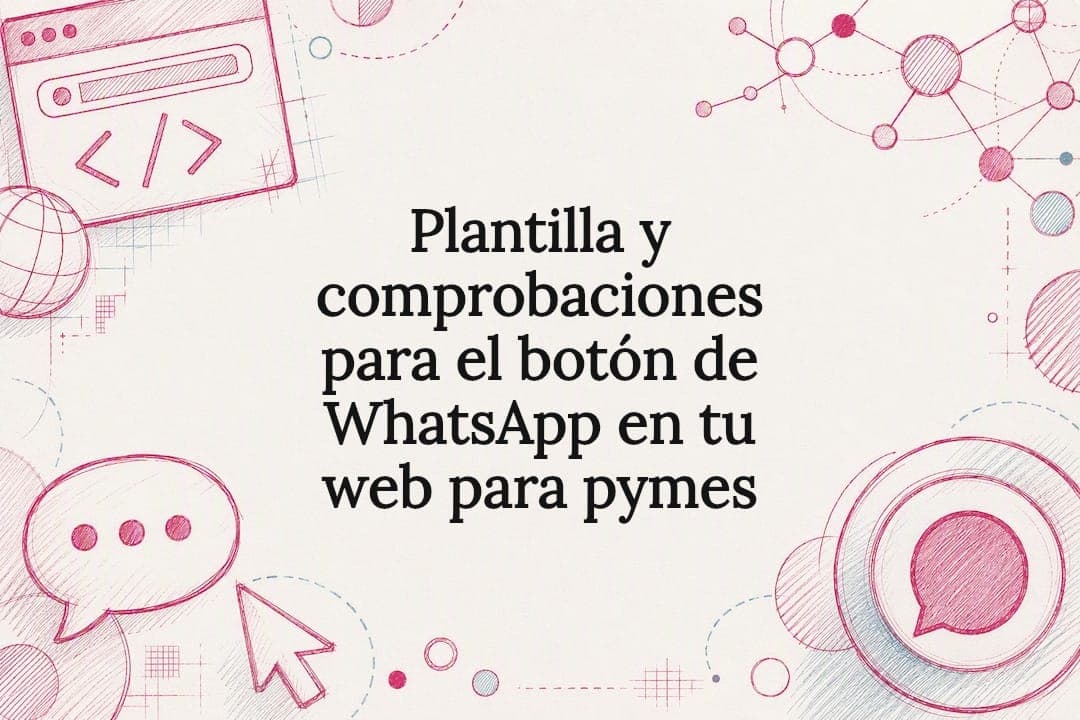 Plantilla y comprobaciones para el botón de WhatsApp en tu web para pymes