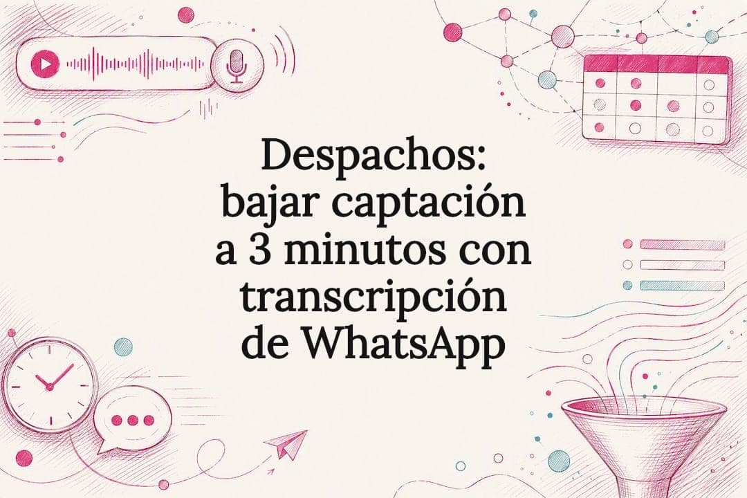 Despachos: bajar captación a 3 minutos con transcripción de WhatsApp